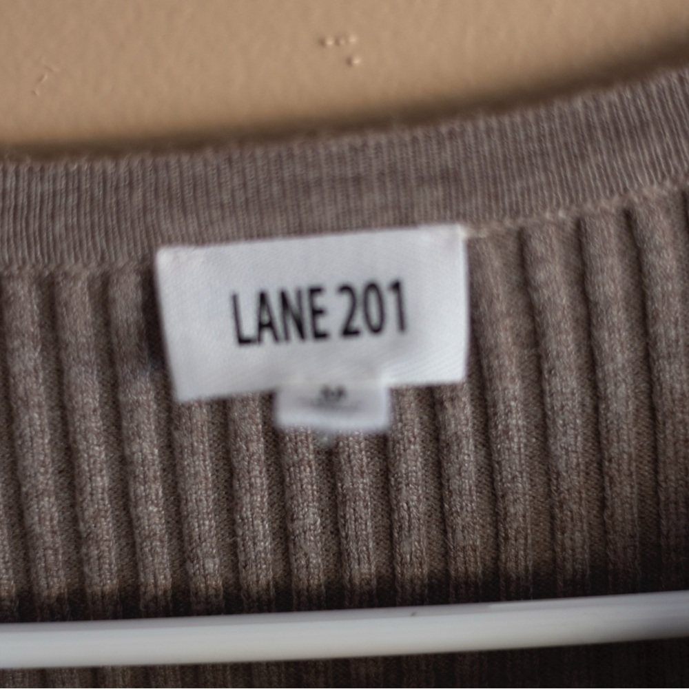 Taupe Ribbed Sweater - Picture 3 of 3